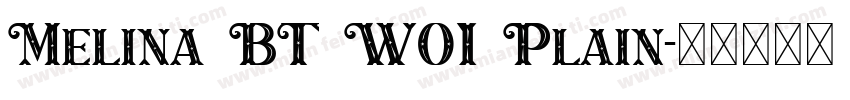 Melina BT W01 Plain字体转换